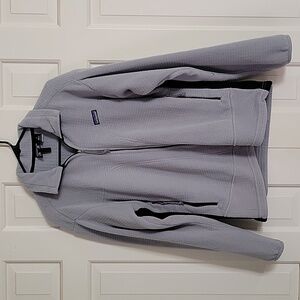 Patagonia womens gray Polartec zip up jacket sz M Sustainable